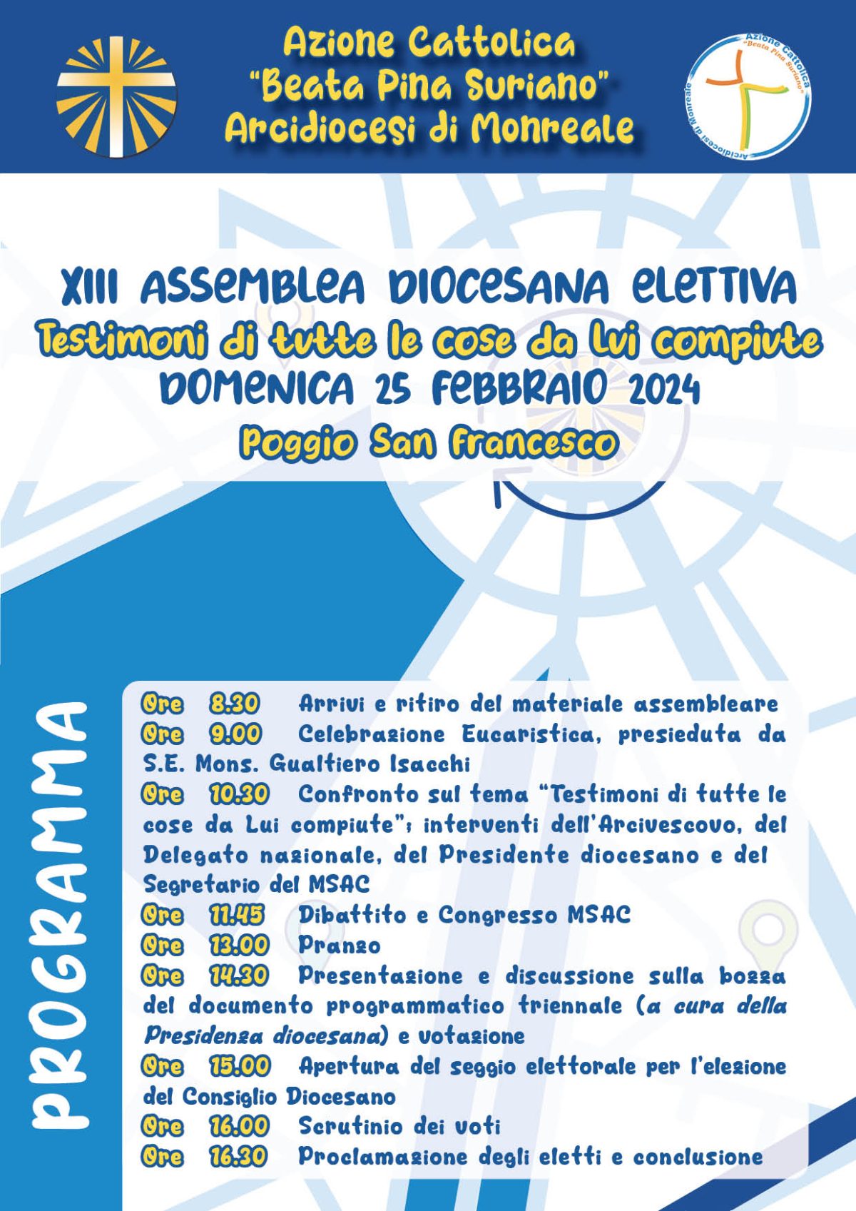 Assemblea diocesana elettiva – Poggio S. Francesco, 25 febbraio 2024